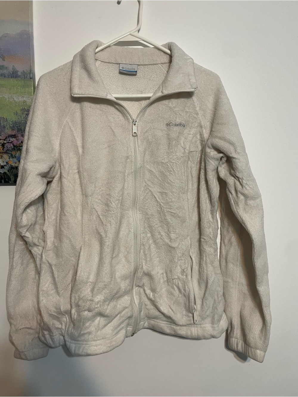 Columbia Women's Cream Full-Zip Fleece Jacket